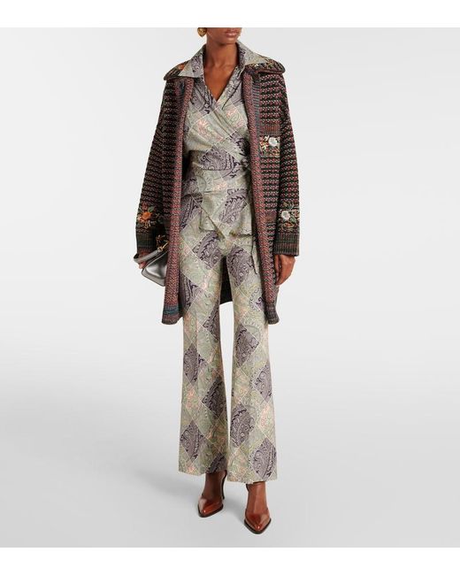 Top Envolvente Estampado Etro de color Gray