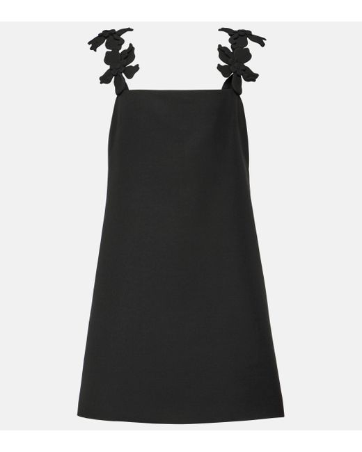 Robe en Crepe Couture Valentino en coloris Black