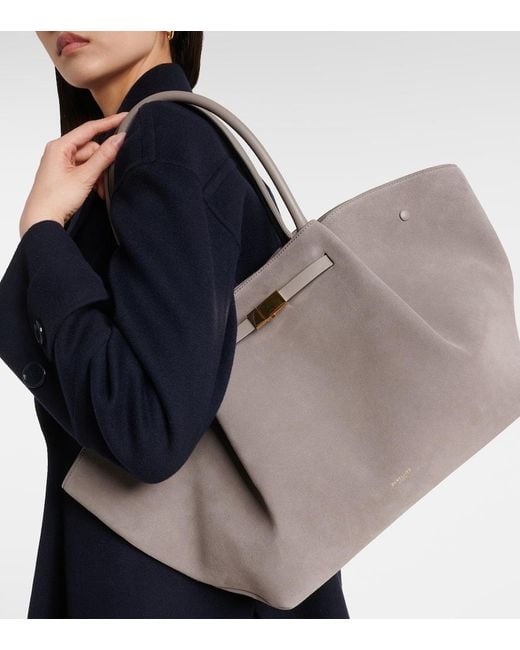 DeMellier London Gray New York D90 Suede Tote Bag