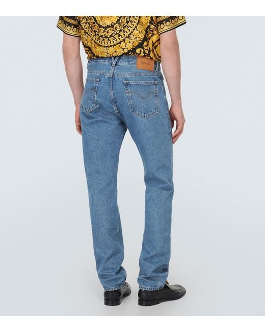 Jeans Rectos Versace de hombre de color Blue