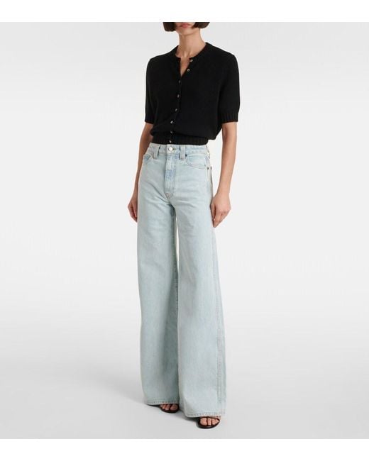Khaite Blue Dane Wide-Leg Jeans