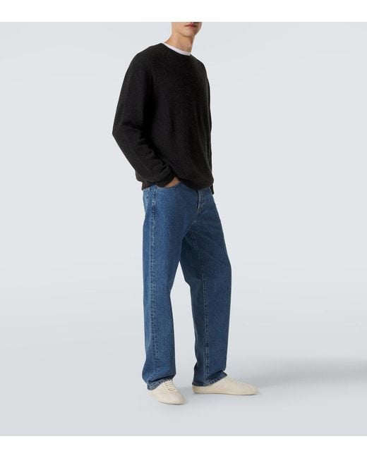 The Row White Clement Leather Sneakers for men