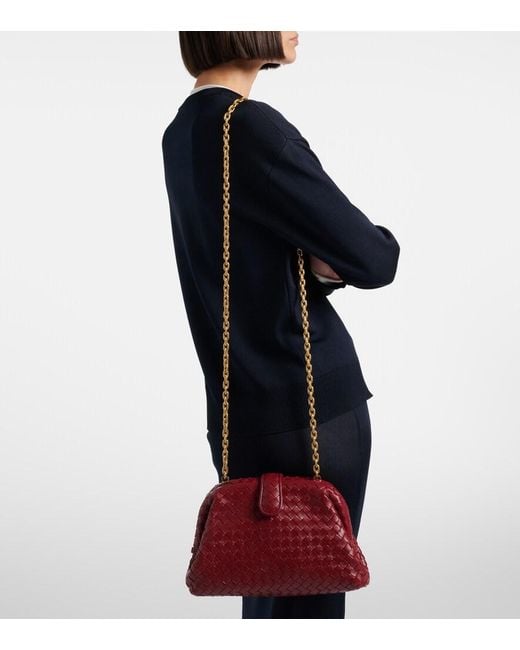Bottega Veneta Red Lauren 1980 Small Leather Clutch