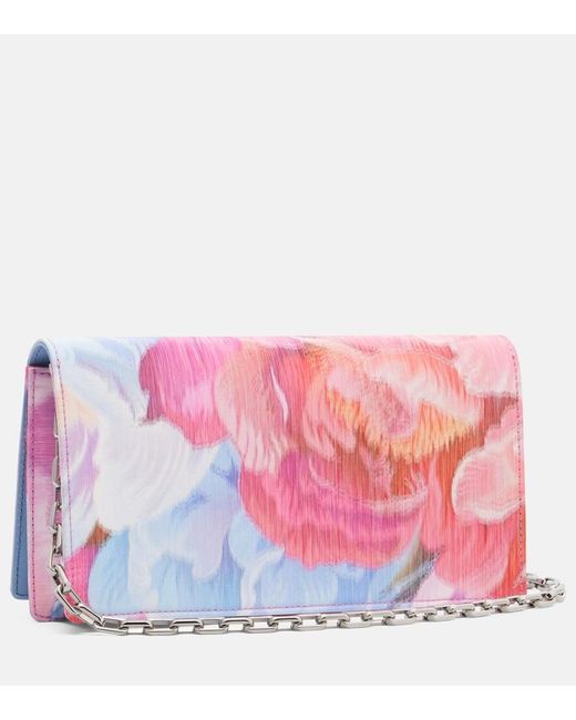 Christian Louboutin Pink Bettina Floral Clutch