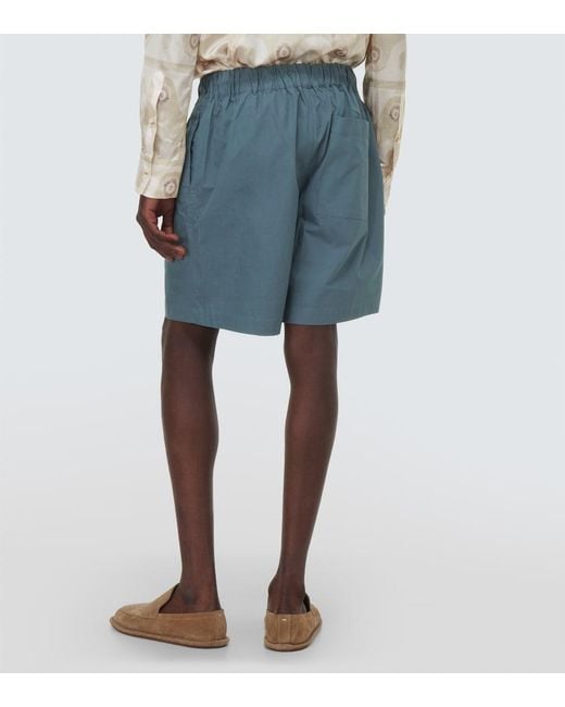 Commas Blue Cotton Shorts for men