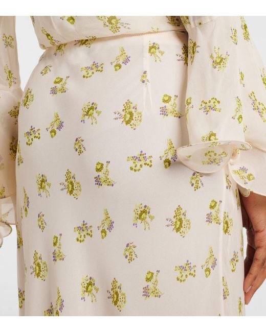 Dorothee Schumacher Natural Airy Daydream Floral Midi Skirt
