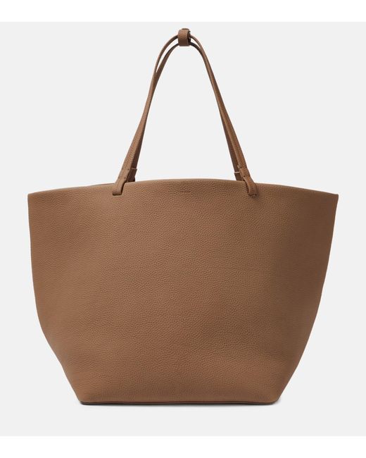 The Row Xl Park Leather Tote Bag in Brown Lyst