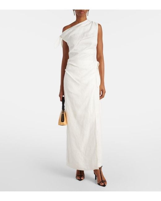 Sir White Tamara Linen Maxi Dress