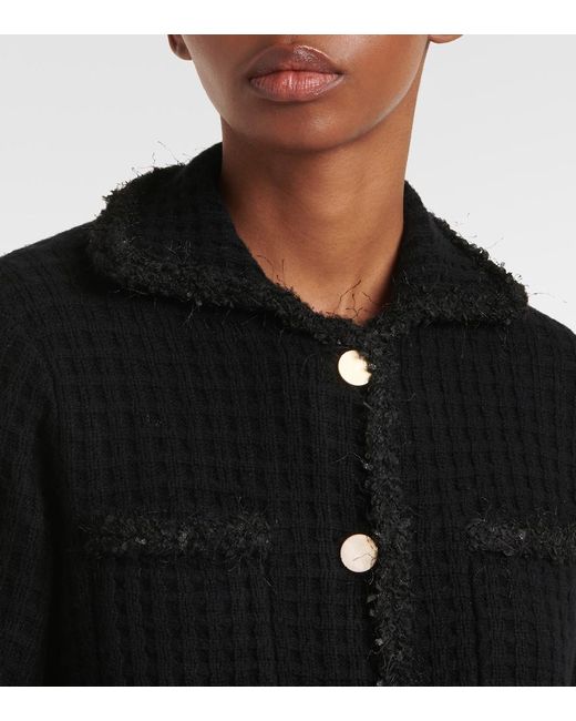 Jardin Des Orangers Black Wool And Cashmere Cardigan