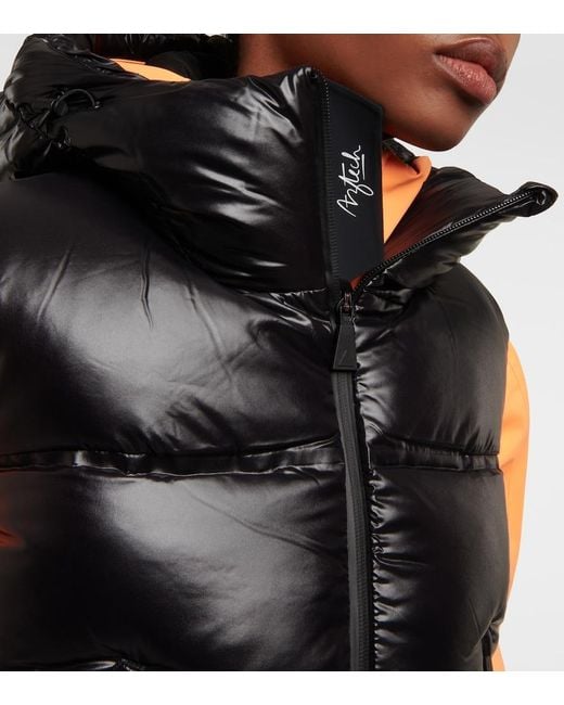 Aztech Mountain Black Snowbird Cropped Down Vest