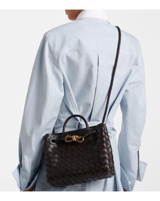 Bottega Veneta Black Andiamo Small Leather Tote Bag