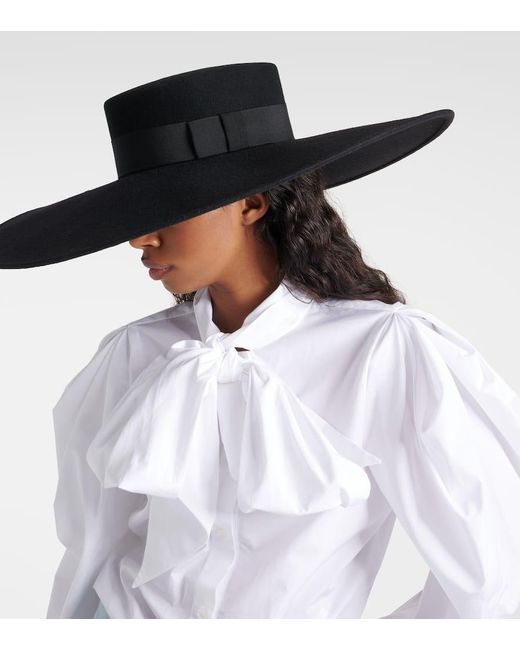 Sombrero de lana Nina Ricci de color Black