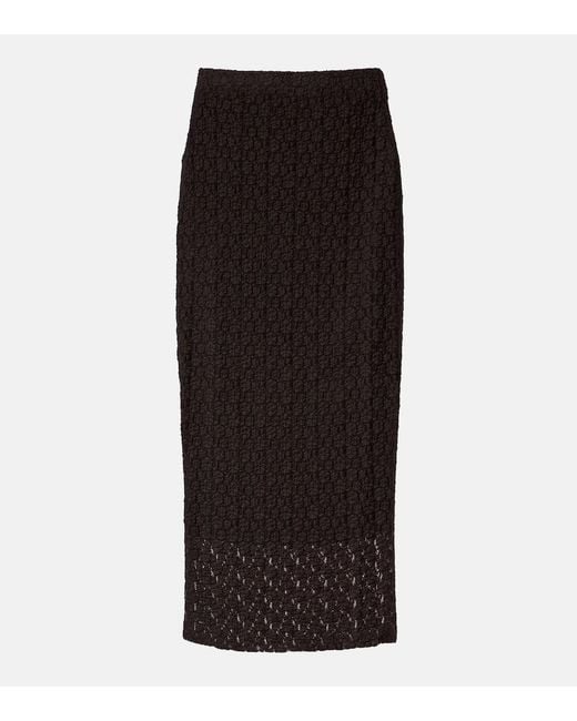 Velvet Black Mia Lace Midi Skirt