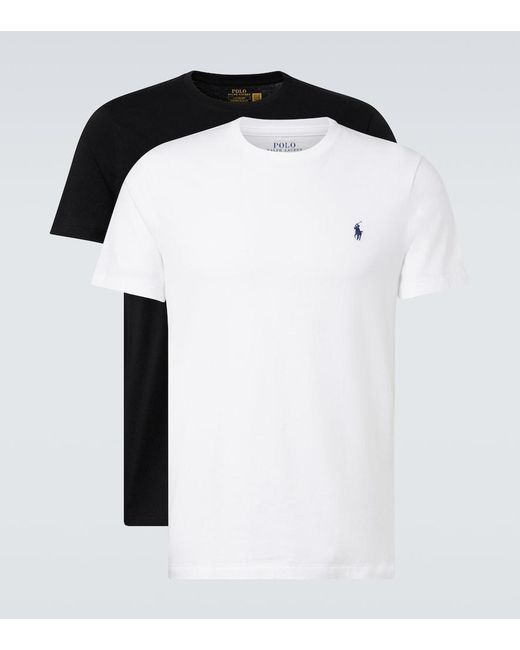 Polo Ralph Lauren Set Of 2 Cotton Jersey T-Shirts in White for Men | Lyst
