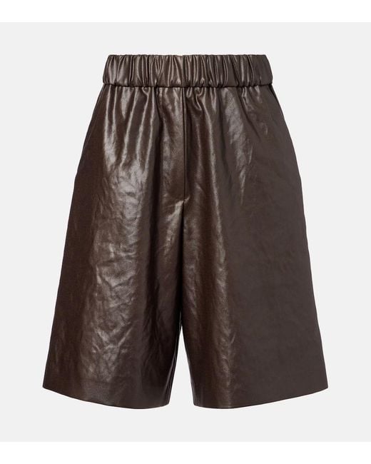 Dries Van Noten Gray Satin Bermuda Shorts