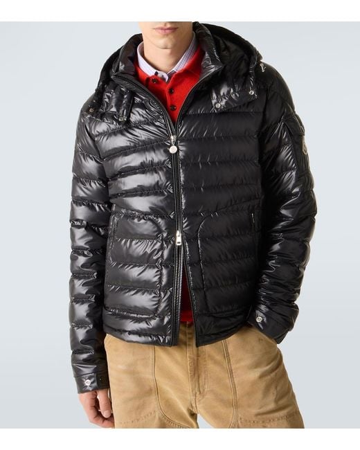 Moncler Black Lauros Hooded Down Jacket for men