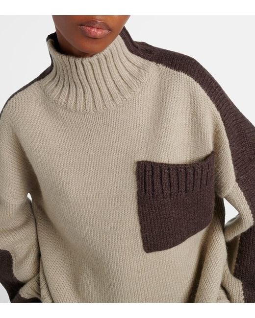 J.W. Anderson Natural Wool And Alpaca-Blend Turtleneck Sweater