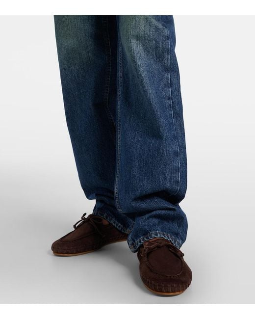 FRAME Blue The Stack Straight Jeans
