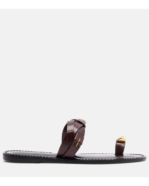 Amanu Black Lagos Woven Leather Sandals