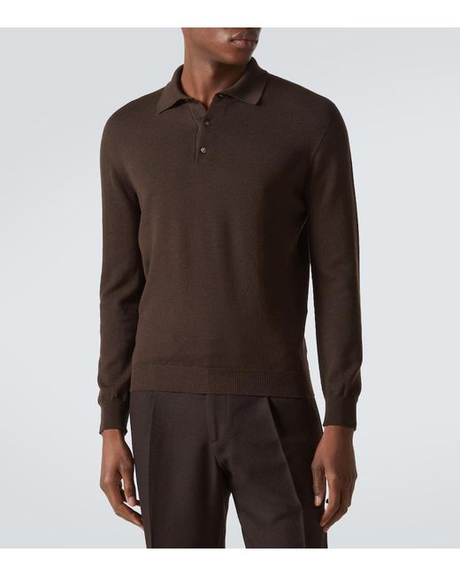 Saman Amel Brown Wool Sweater for men