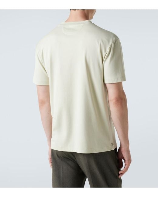 Loro Piana White Ray Cotton Jersey T-Shirt for men