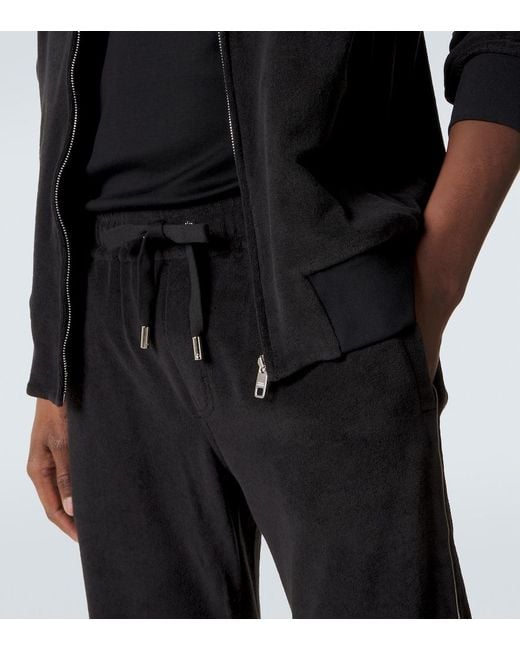 Dolce & Gabbana Black Cotton-Blend Sweatpants for men