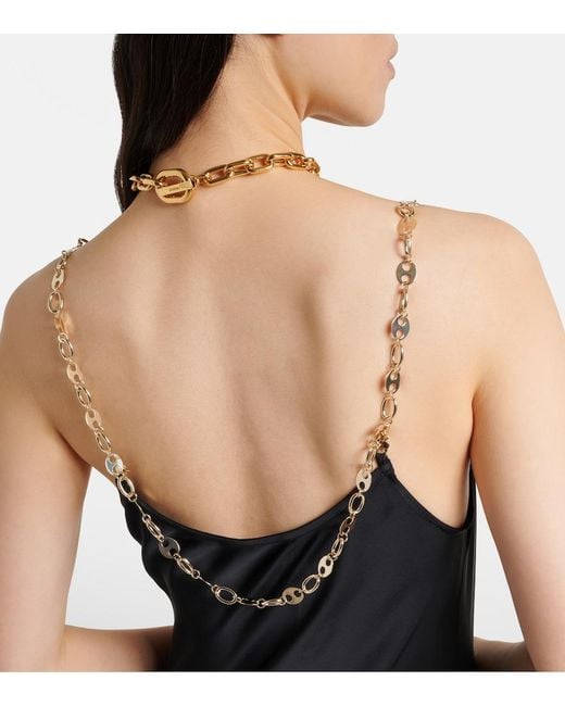 Rabanne Black Chain-Detail Gown