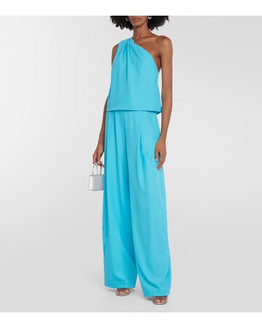 The Sei Blue Pleated Wide-Leg Pants