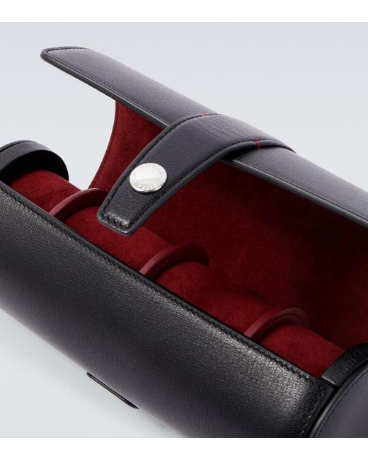 Brunello Cucinelli Black Leather Watch Case for men