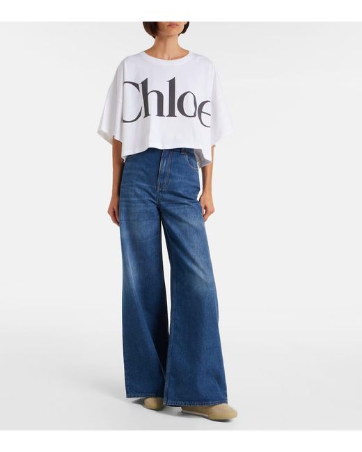 Chloé Natural Sneakers Kick Aus Veloursleder Und Leder