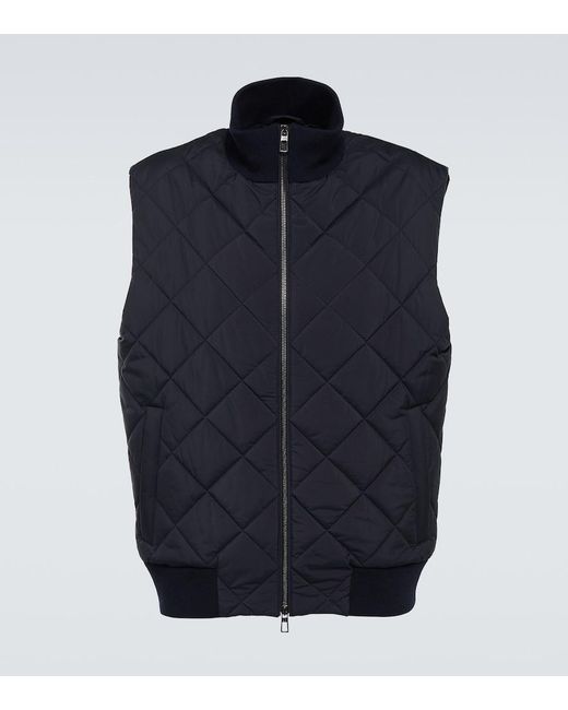 Loro Piana Blue Ampay Quilted Vest for men