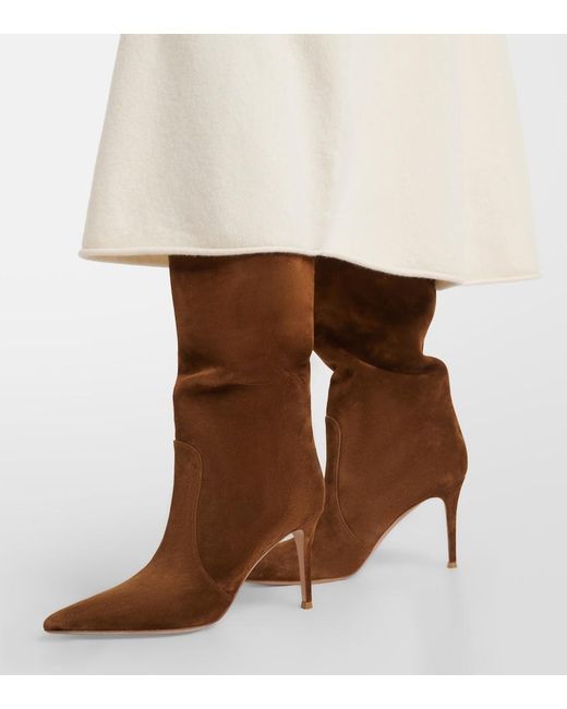 Gianvito Rossi Brown Hansen Suede Knee-High Boots