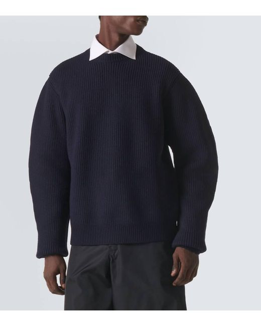 Jil Sander Pullover Aus Wolle in Blue für Herren