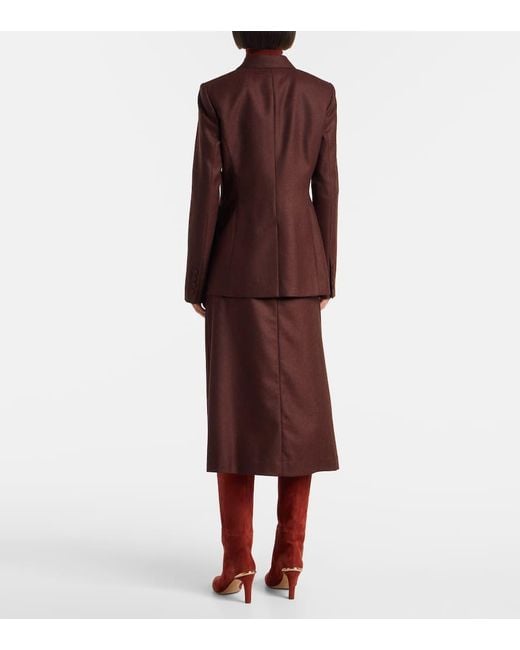 Gabriela Hearst Brown Louisa Wool-Blend Blazer