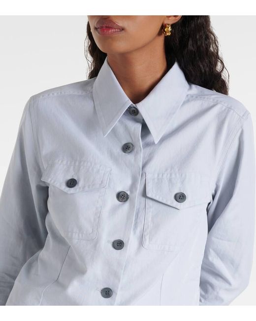 Camicia in cotone di Dries Van Noten in Gray