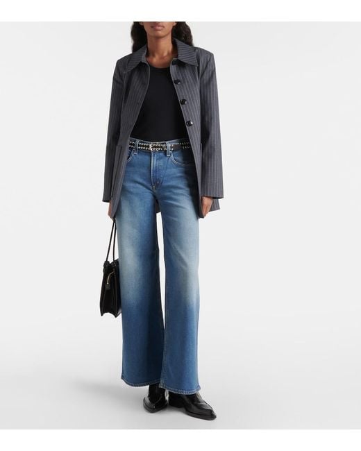 Citizens of Humanity Blue Loli Mid-Rise Wide-Leg Jeans