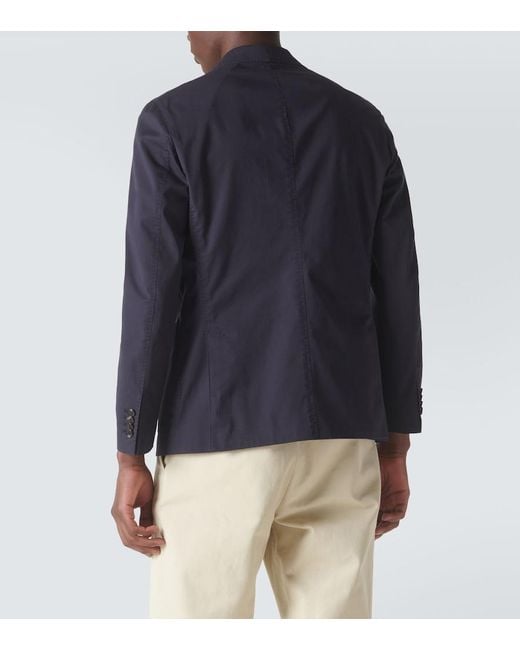 Slowear Blue Cotton-Blend Blazer for men