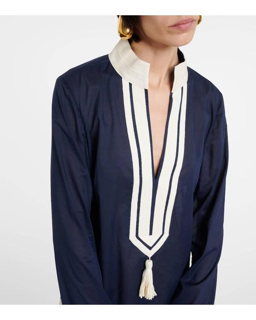 Tory Burch Blue Tunika Aus Baumwolle