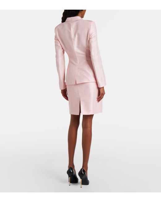 Gucci Pink Faille Pencil Skirt