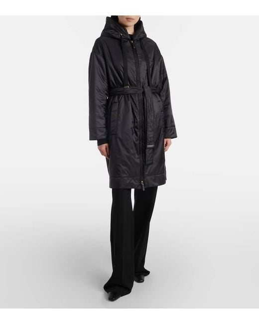 Max Mara Black Parka Aus Canvas
