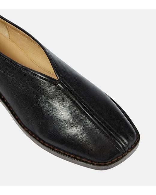 Lemaire Black Loafers Aus Leder