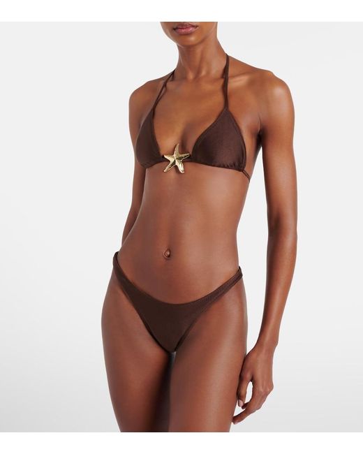 SAME Purple Starfish Bikini Top