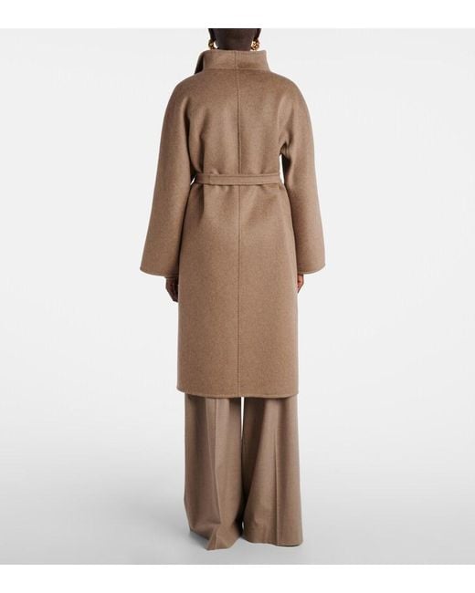 Max Mara Brown Lilia Cashmere Wrap Coat