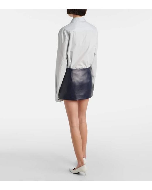Khaite Blue Minirock Jett Aus Leder