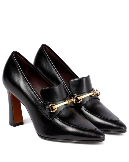 The Row Lady Loafer Leather Mules in Black Lyst UK