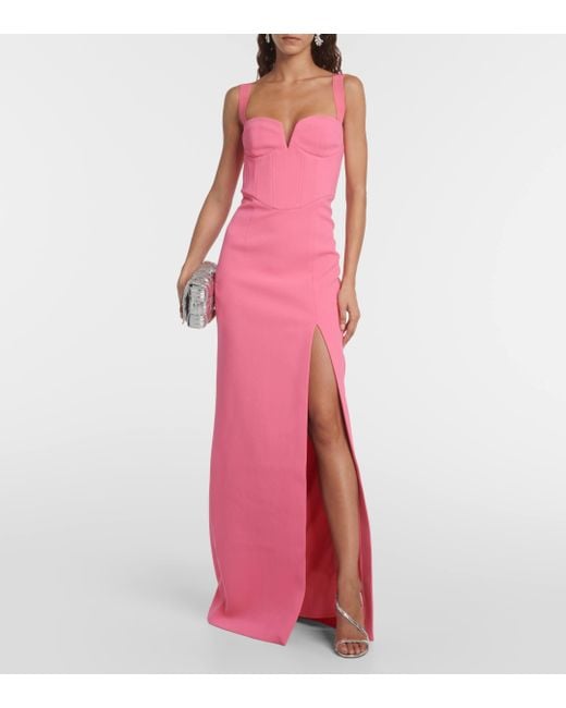 Rebecca Vallance Pink Marie Crepe Gown