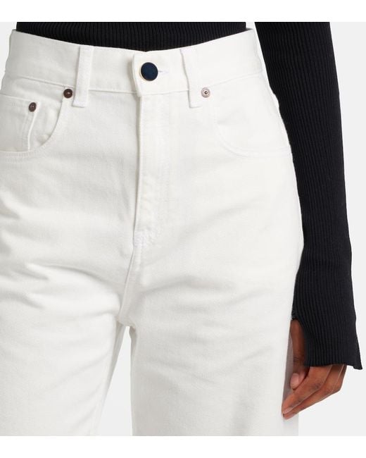 Victoria Beckham White Straight Jeans