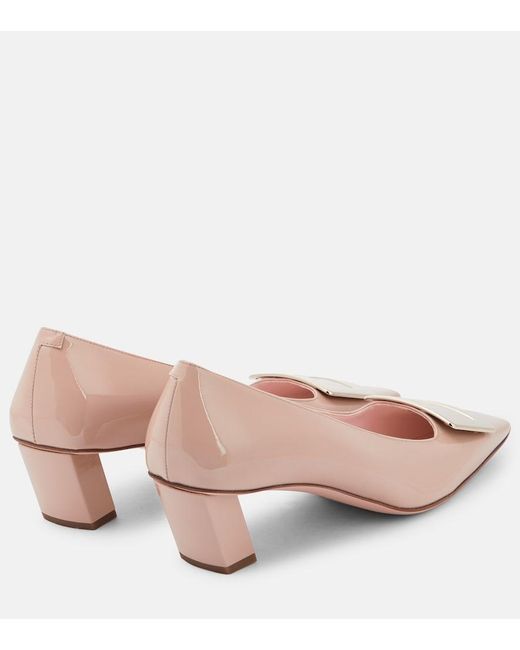 Roger Vivier Pink Belle Vivier Patent Leather Pumps
