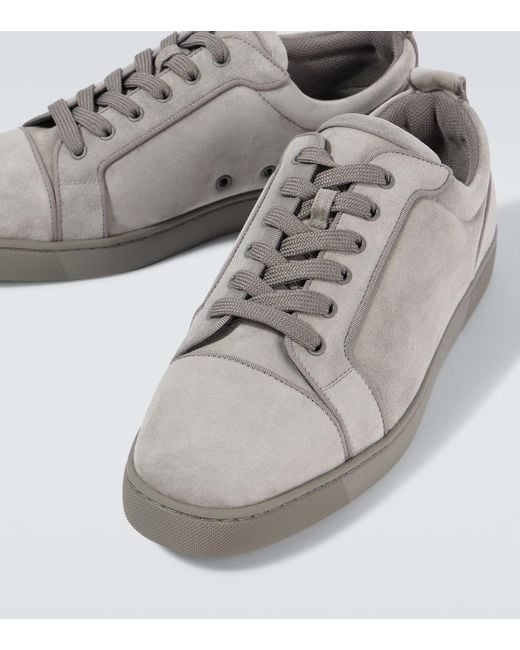 Christian Louboutin Gray Louis Junior Leather Sneakers for men