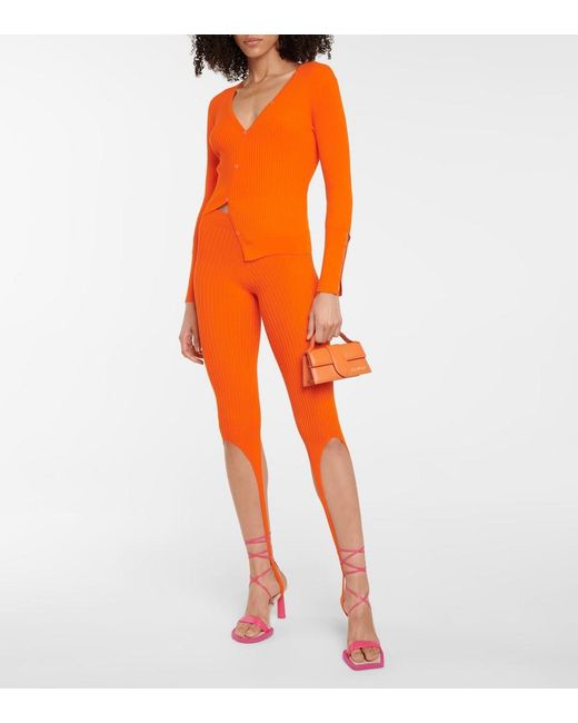 Jacquemus Orange Le Cardigan Tordu Cardigan
